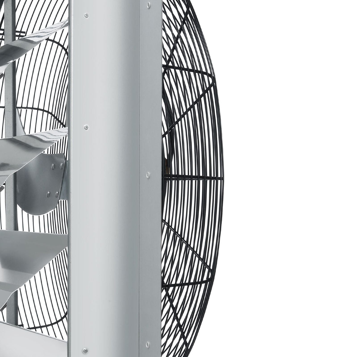 24'' Shutter Exhaust Fan, High-speed 3320 CFM, Aluminum Wall Mount Attic Fan with AC-motor, Ventilation and Cooling for Greenhouses, Garages, Sheds, Shops, FCC