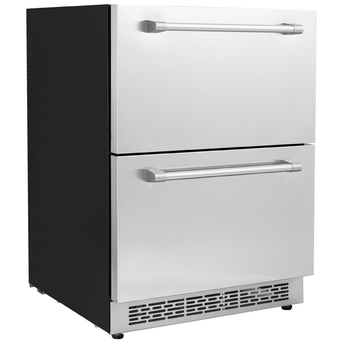24" Undercounter Refrigerator, 2 Drawer Wine Refrigerator with Different Temperature, 4.87 Cu.ft. Capacity, Waterproof Indoor and Outdoor Under Counter Drawer Fridge for Home and Commercial Use