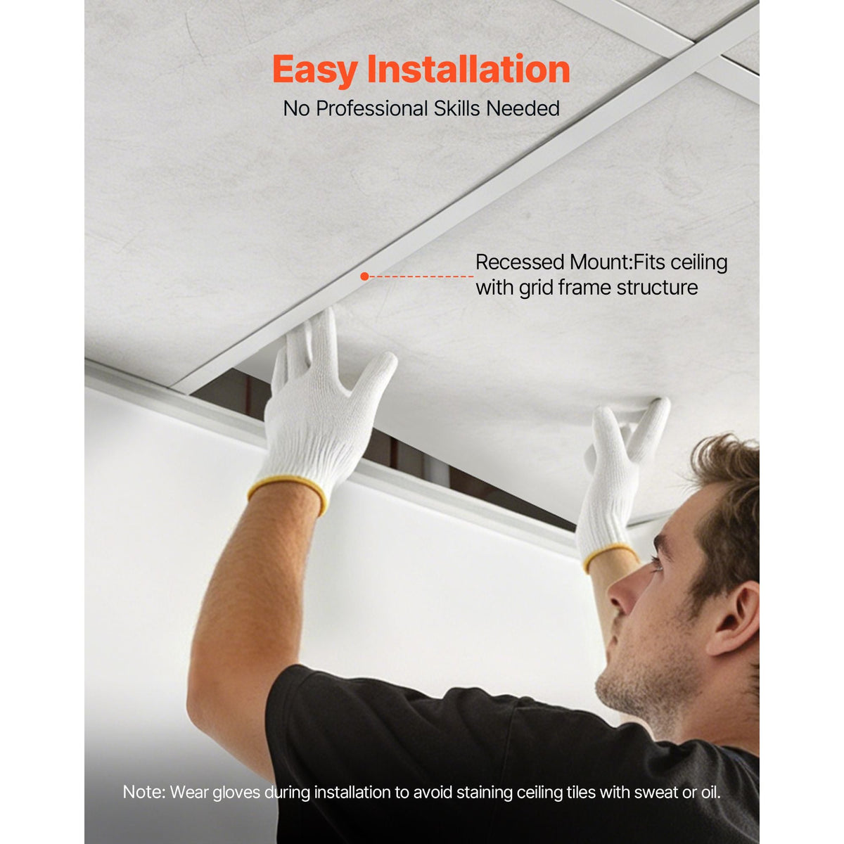24 x 24 in PVC Ceiling Tiles 12-Pack Drop Ceiling Panels White Marble, PVC Foam Board, Grid Fit, Water-Resistant, Flexible Cut, Easy to Clean, Modern Decorative Finish for Home, Office Areas