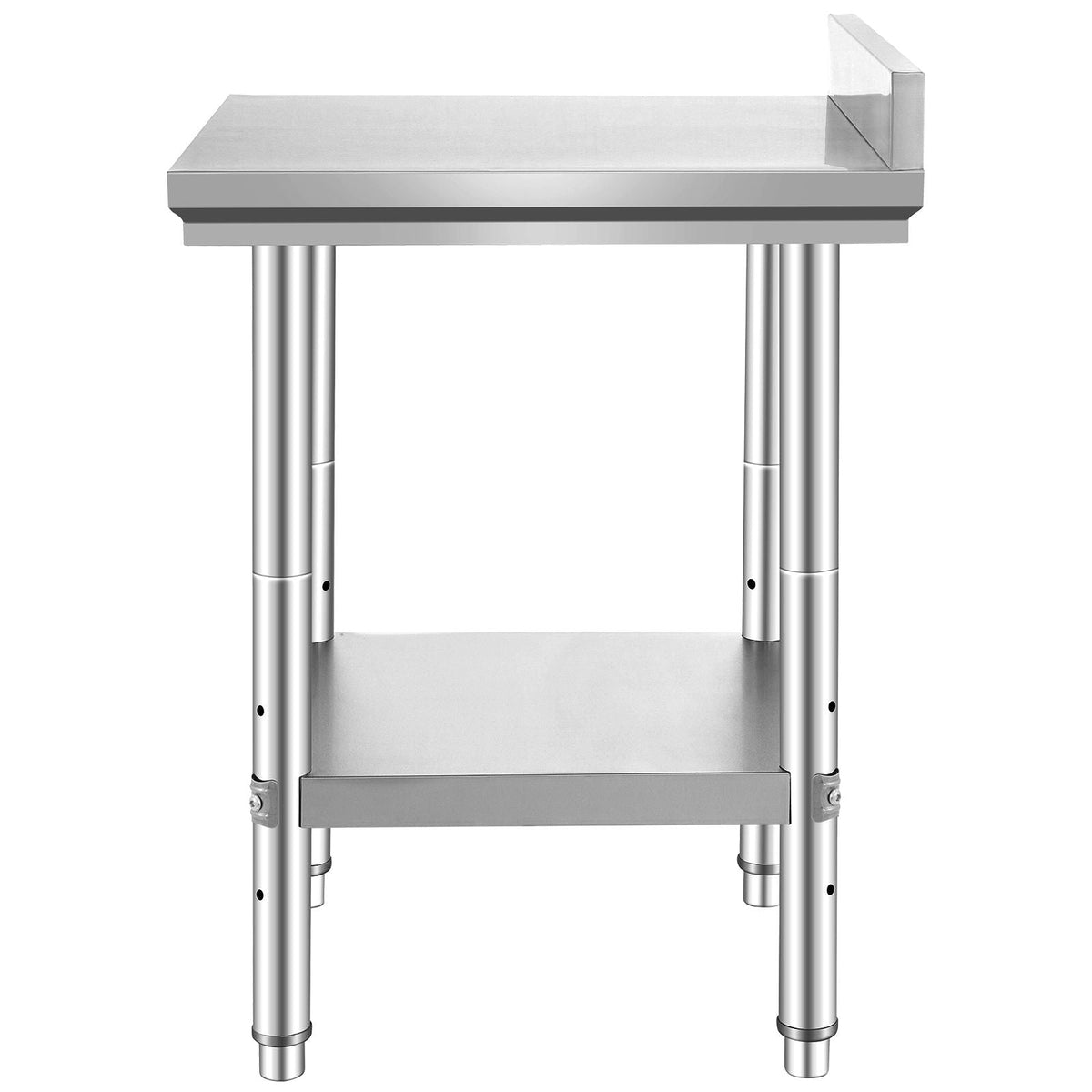 24 x 24 x 35 Inch Stainless Steel Work Table, Commercial Food Prep Worktable Heavy Duty Prep Worktable, Metal Work Table with Adjustable Height for Restaurant, Home and Hotel