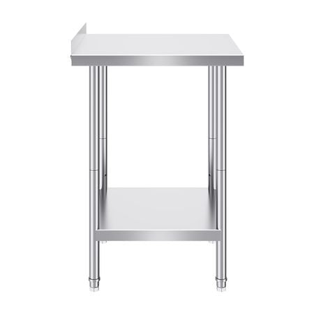 24 x 24 x 36 Inch Stainless Steel Work Table, Commercial Food Prep Worktable Heavy Duty Prep Worktable, Metal Work Table with Adjustable Height for Restaurant, Home and Hotel