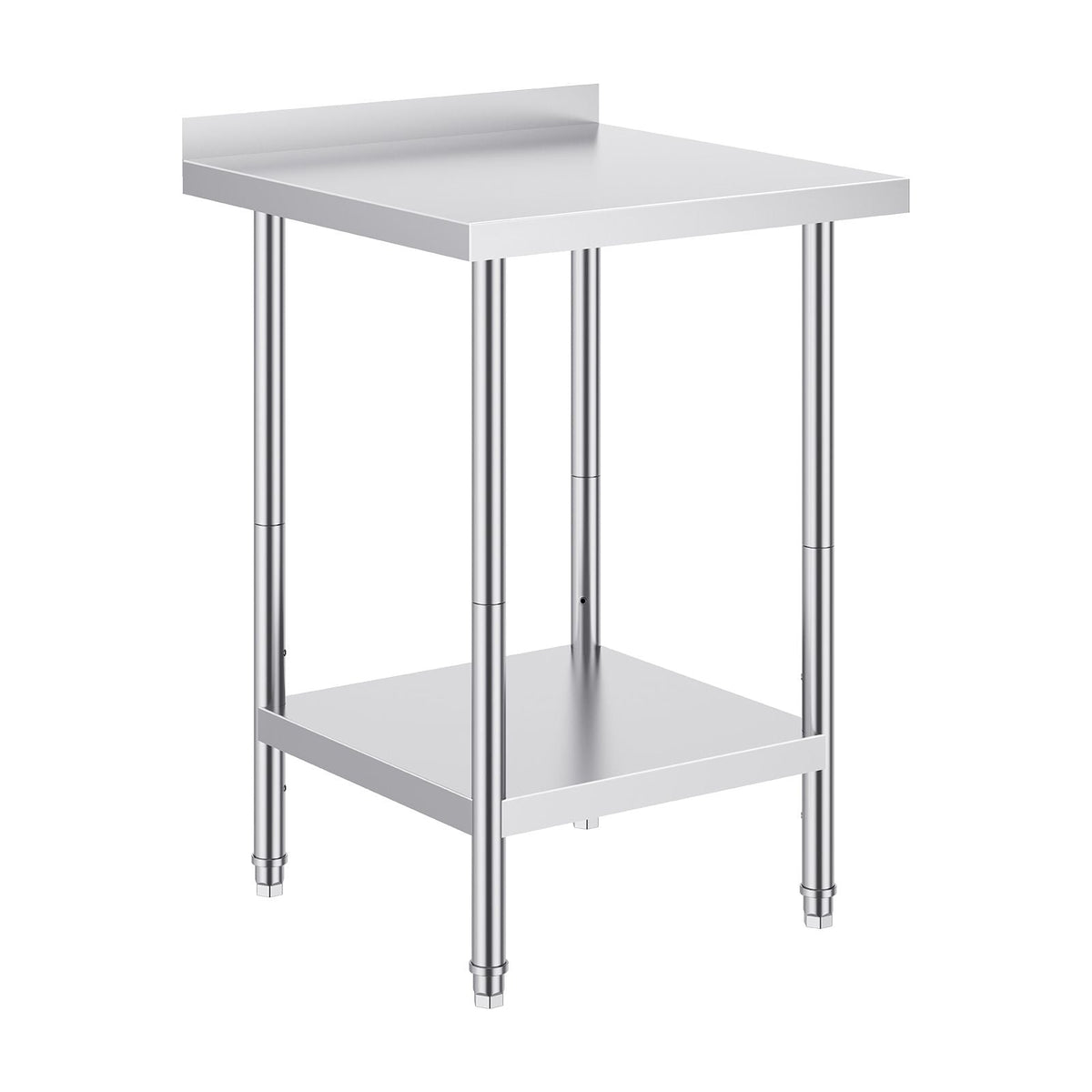 24 x 24 x 36 Inch Stainless Steel Work Table, Commercial Food Prep Worktable Heavy Duty Prep Worktable, Metal Work Table with Adjustable Height for Restaurant, Home and Hotel