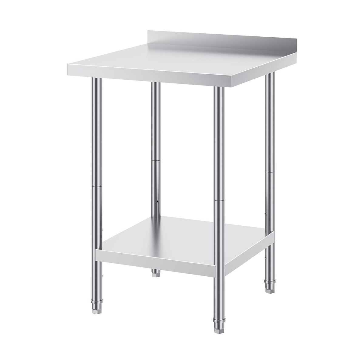 24 x 24 x 36 Inch Stainless Steel Work Table, Commercial Food Prep Worktable Heavy Duty Prep Worktable, Metal Work Table with Adjustable Height for Restaurant, Home and Hotel
