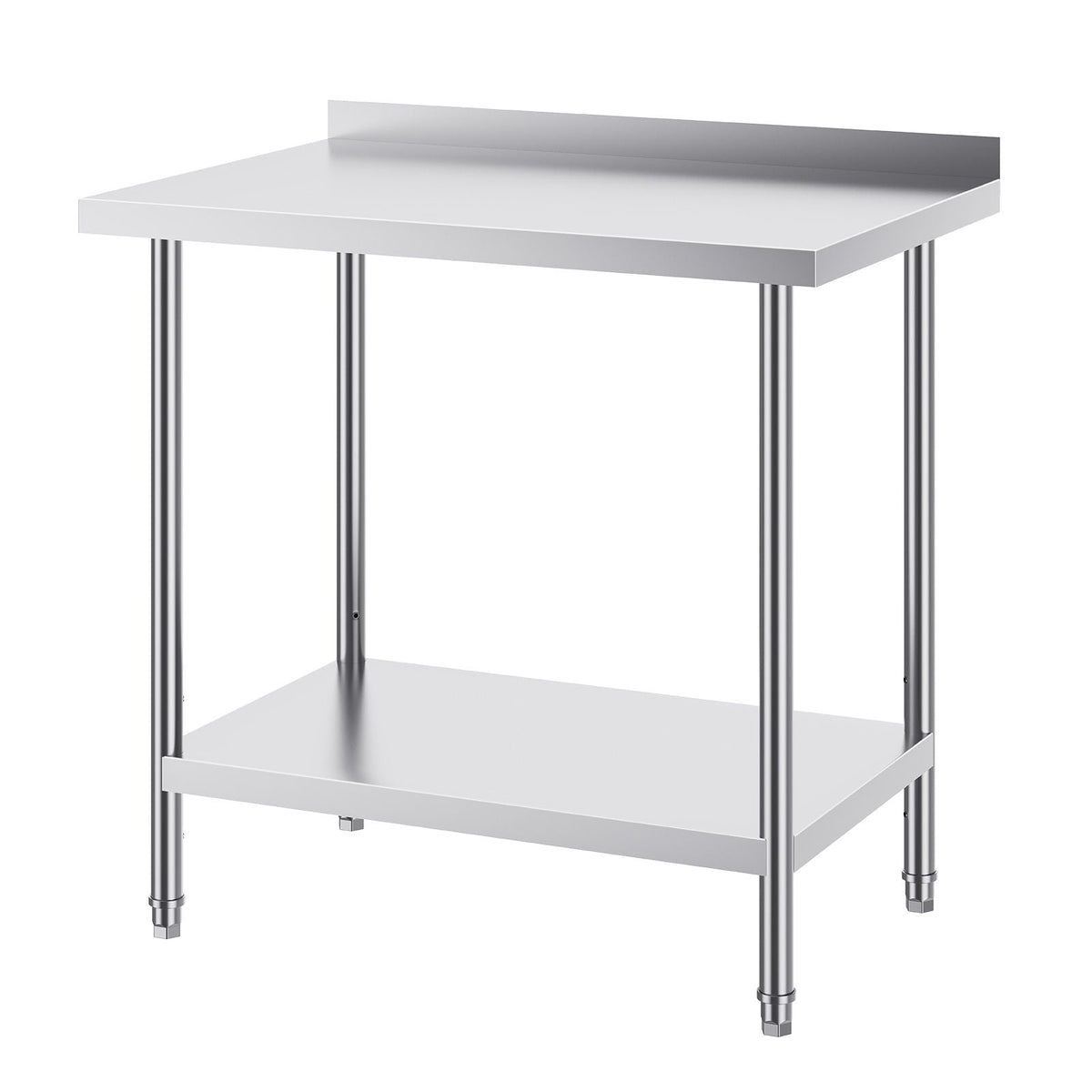24 x 36 x 36 Inch Stainless Steel Work Table, Commercial Food Prep Worktable Heavy Duty Prep Worktable, Metal Work Table with Adjustable Height for Restaurant, Home and Hotel