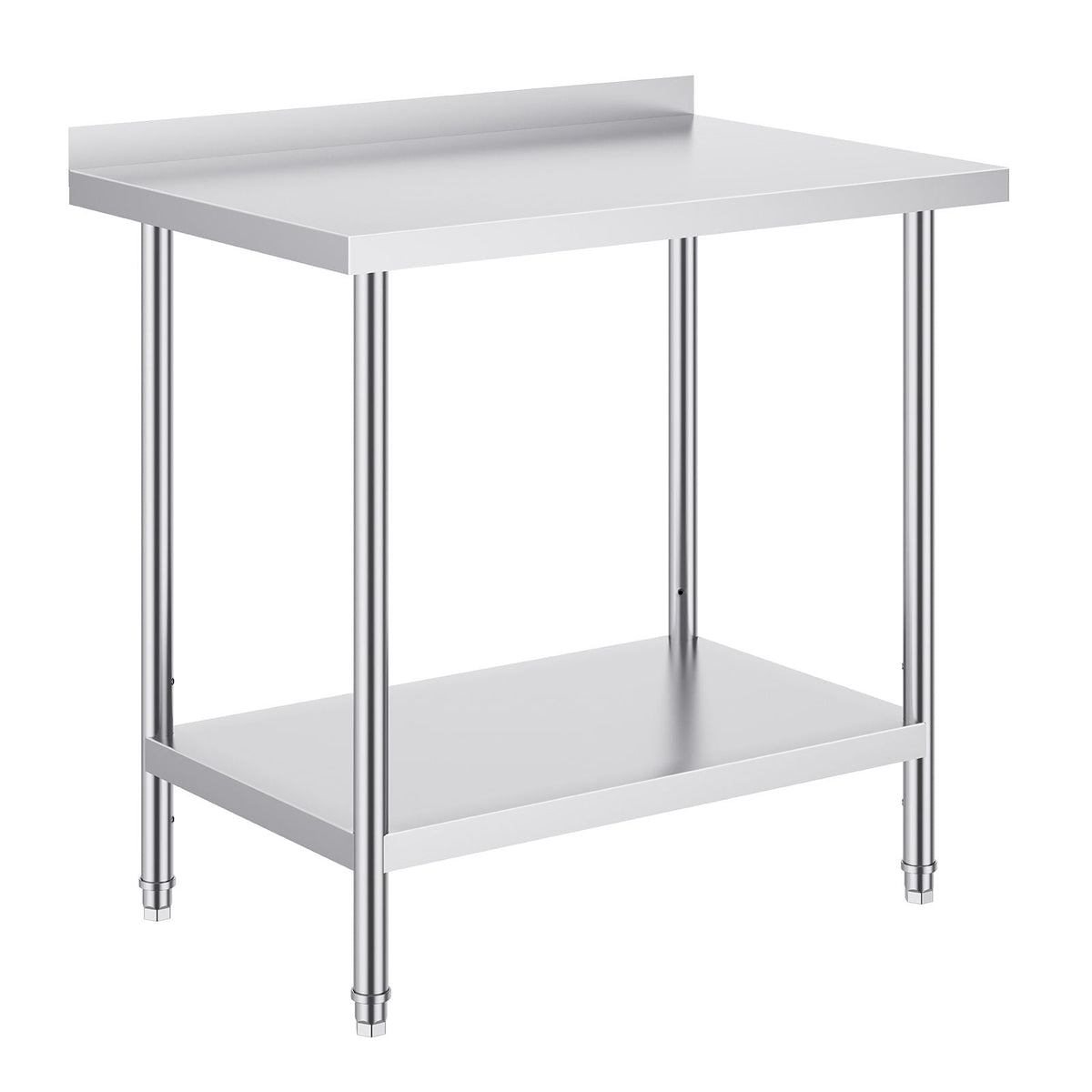 24 x 36 x 36 Inch Stainless Steel Work Table, Commercial Food Prep Worktable Heavy Duty Prep Worktable, Metal Work Table with Adjustable Height for Restaurant, Home and Hotel