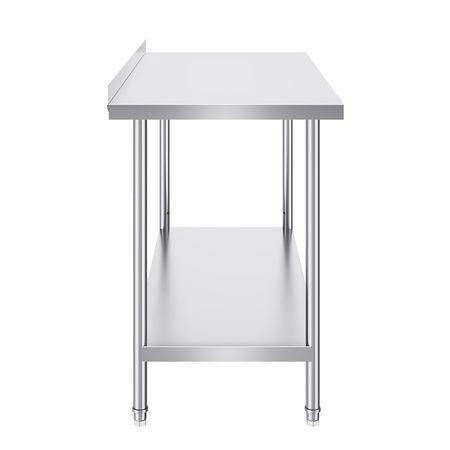 24 x 48 x 36 Inch Stainless Steel Work Table, Commercial Food Prep Worktable Heavy Duty Prep Worktable, Metal Work Table with Adjustable Height for Restaurant, Home and Hotel