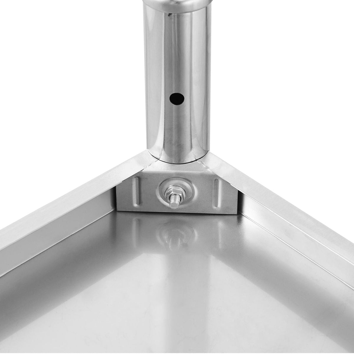 24 x 48 x 36 Inch Stainless Steel Work Table, Commercial Food Prep Worktable Heavy Duty Prep Worktable, Metal Work Table with Adjustable Height for Restaurant, Home and Hotel