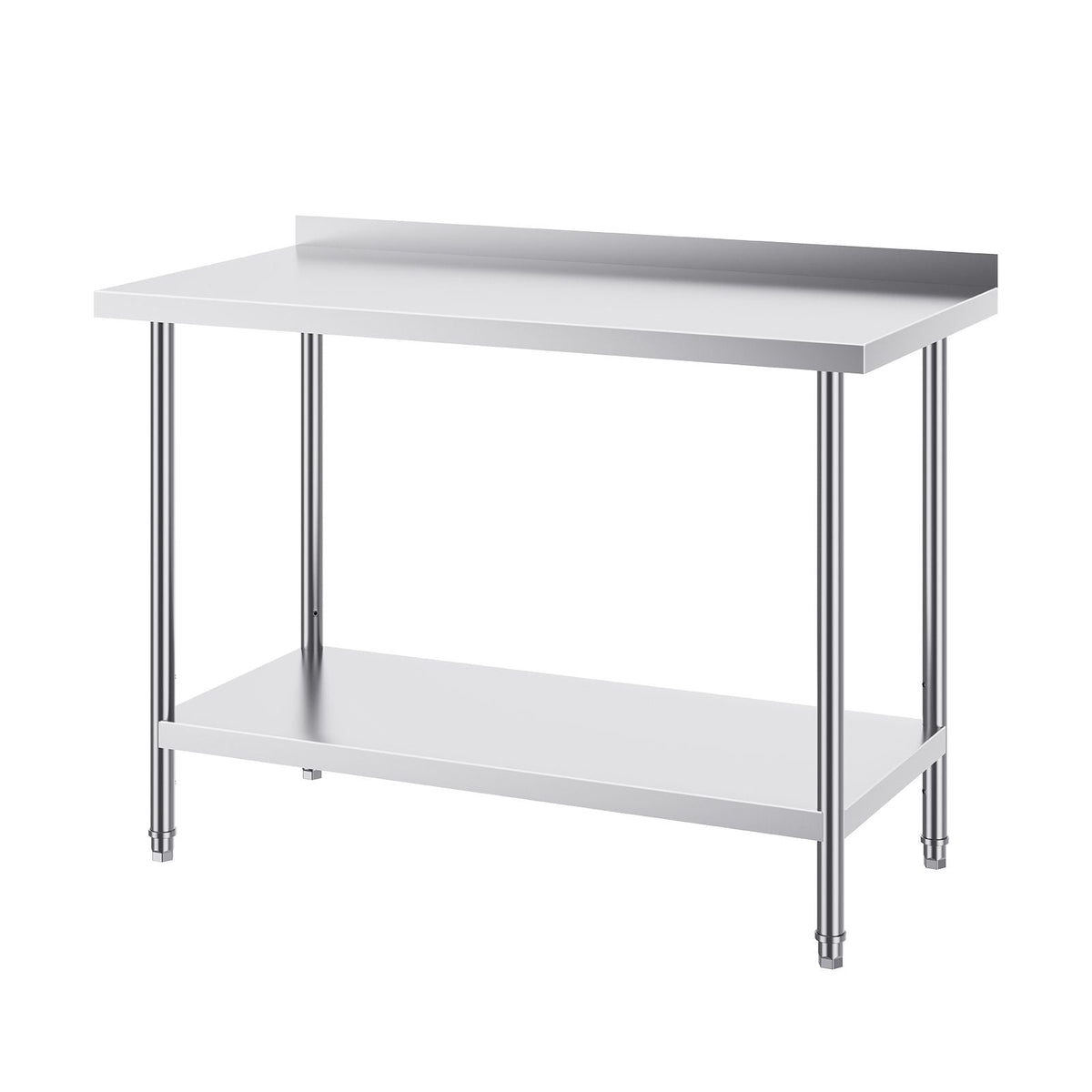 24 x 48 x 36 Inch Stainless Steel Work Table, Commercial Food Prep Worktable Heavy Duty Prep Worktable, Metal Work Table with Adjustable Height for Restaurant, Home and Hotel