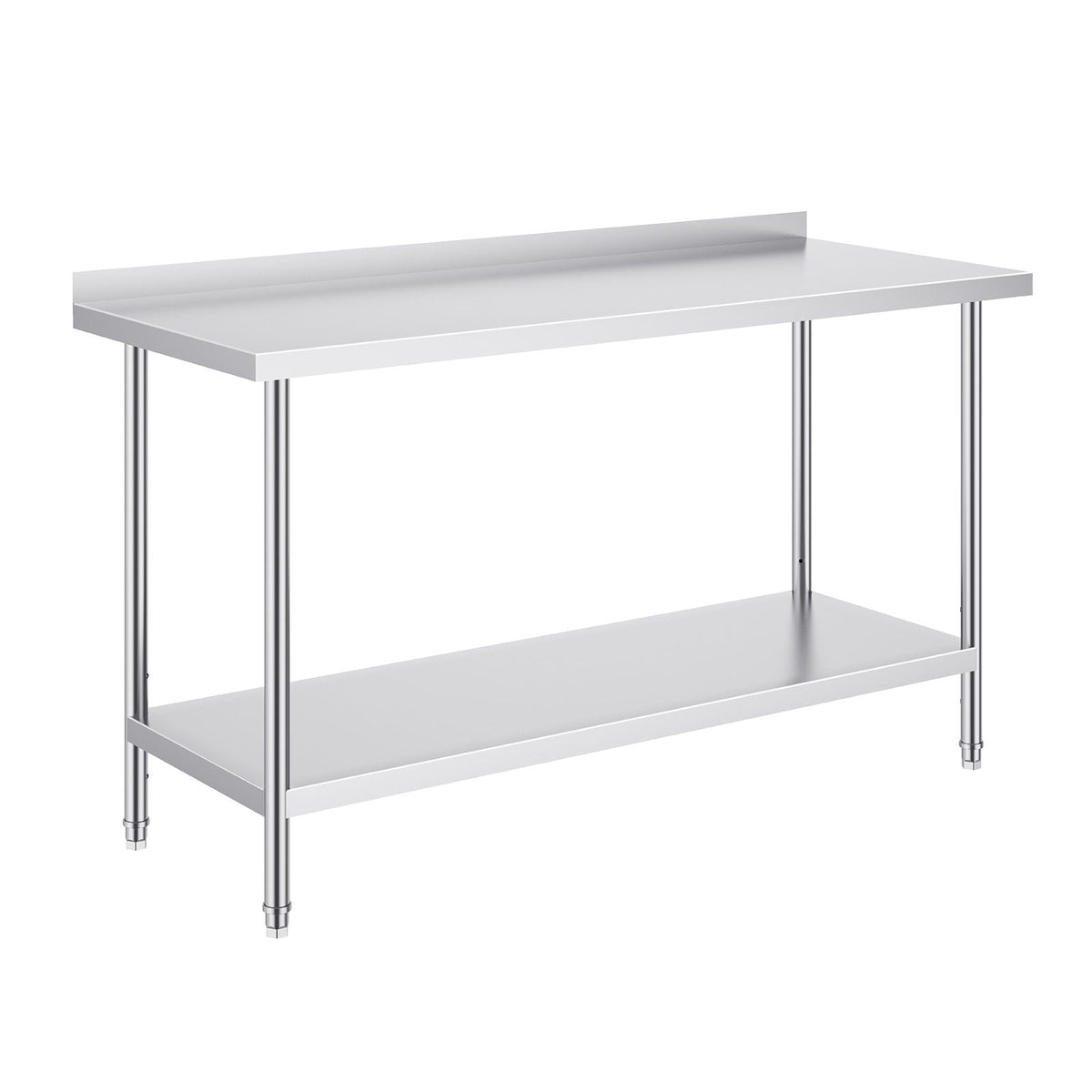 24 x 60 x 36 Inch Stainless Steel Work Table, Commercial Food Prep Worktable Heavy Duty Prep Worktable, Metal Work Table with Adjustable Height for Restaurant, Home and Hotel