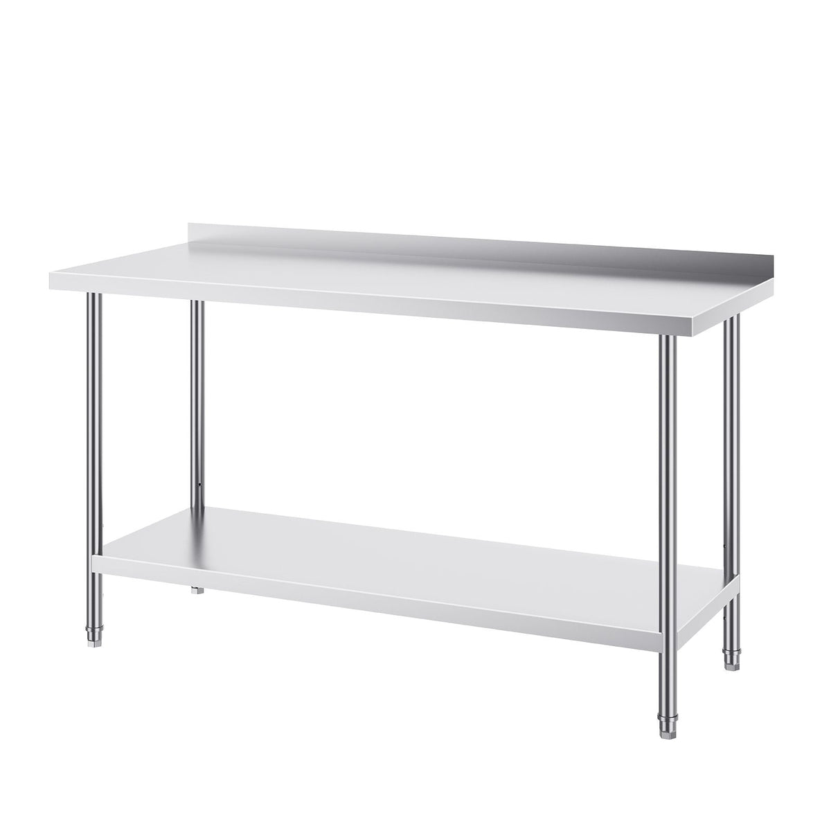 24 x 60 x 36 Inch Stainless Steel Work Table, Commercial Food Prep Worktable Heavy Duty Prep Worktable, Metal Work Table with Adjustable Height for Restaurant, Home and Hotel
