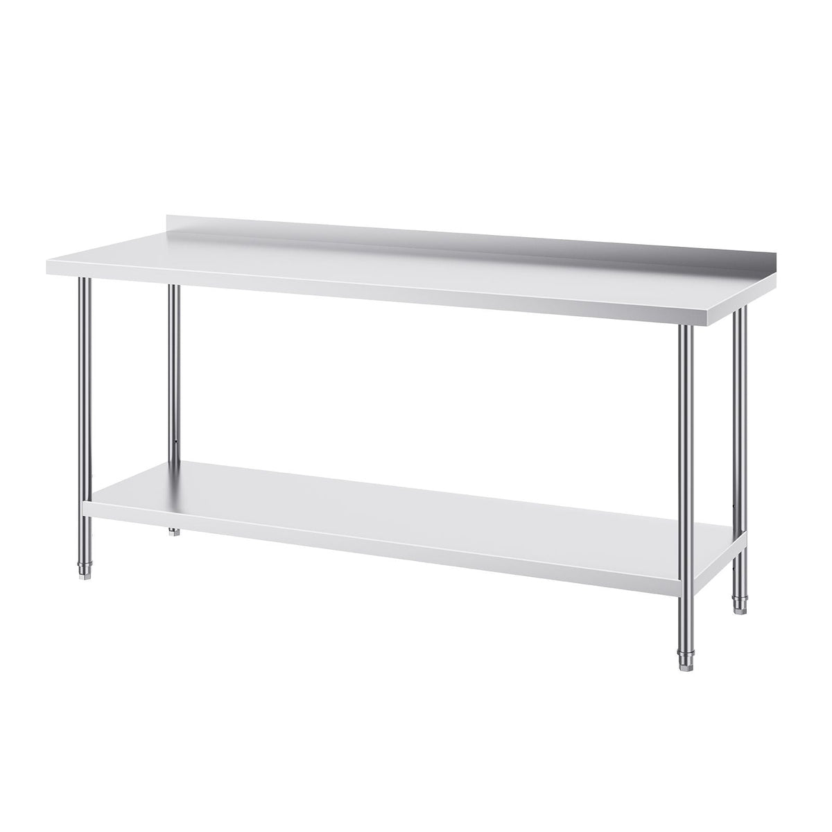 24 x 72 x 36 Inch Stainless Steel Work Table, Commercial Food Prep Worktable Heavy Duty Prep Worktable, Metal Work Table with Adjustable Height for Restaurant, Home and Hotel