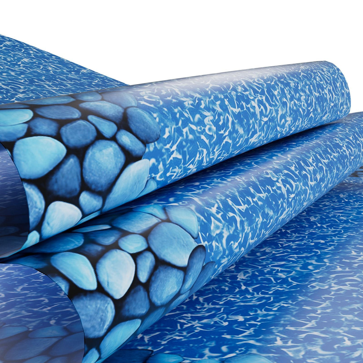 24ft Pool Liner, Round Overlap Swimming Pool Liner for 52 in Wall Height, Premium Vinyl, Easy Install with Leak-Proof Patches, Designed for Steel Sided Above-Ground,Outdoor, Boulder Swirl