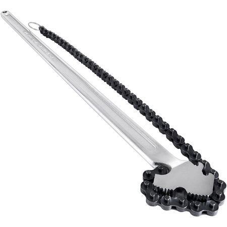 24inch Chain Wrench Carbon Steel Chain Pipe Wrench Heavy Duty 6.7 inch Diameter Capacity Chain Strap Filter Wrench