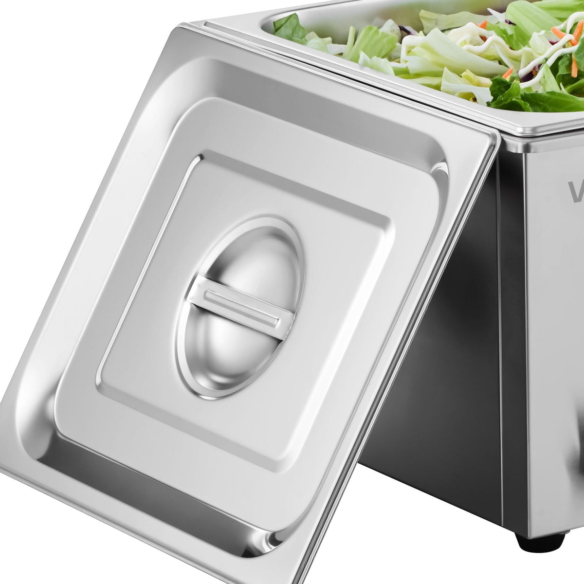 24QT Commercial Food Warmer, 2-Pan Electric Steam Table, 1200W Professional Countertop Stainless Steel Buffet Bain Marie with 86-185 Fahrenheit Temp Control