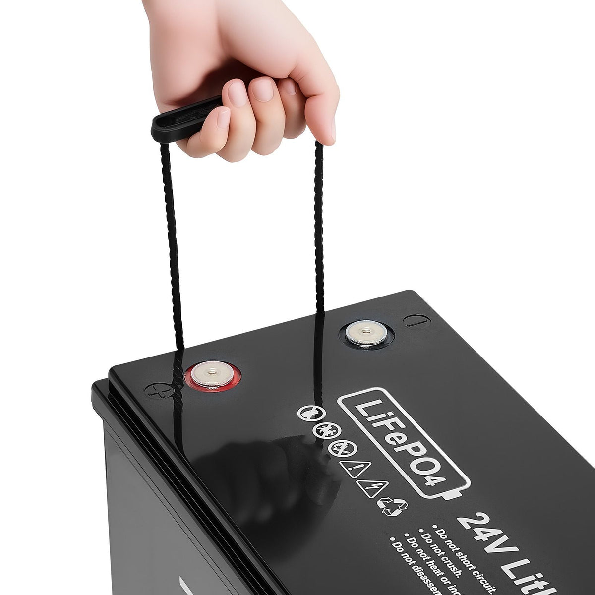 24V 100Ah LiFePO4 Lithium Battery, Bluetooth, Deep Cycle Lithium Rechargeable Battery, Built-in 50A BMS, Low Temp Protection, 4000+ Cycles, Max. 2560Wh, for RV, Camper, Trolling Motors, Marine