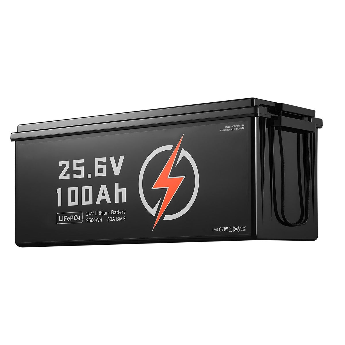 24V 100Ah LiFePO4 Lithium Battery, Bluetooth, Deep Cycle Lithium Rechargeable Battery, Built-in 50A BMS, Low Temp Protection, 4000+ Cycles, Max. 2560Wh, for RV, Camper, Trolling Motors, Marine