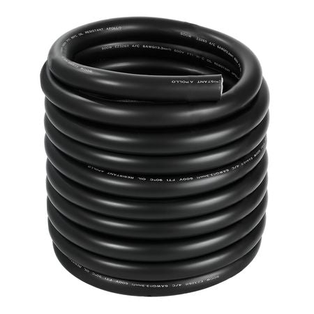 25 FT 6AWG Portable Power Cable (4 Conductor), Heavy Duty 600V SOOW Electrical Power Cable, Industrial Grade Electric Wire, Premium CPE Rubber Jacket, Copper Extension Cord for Welder Machine