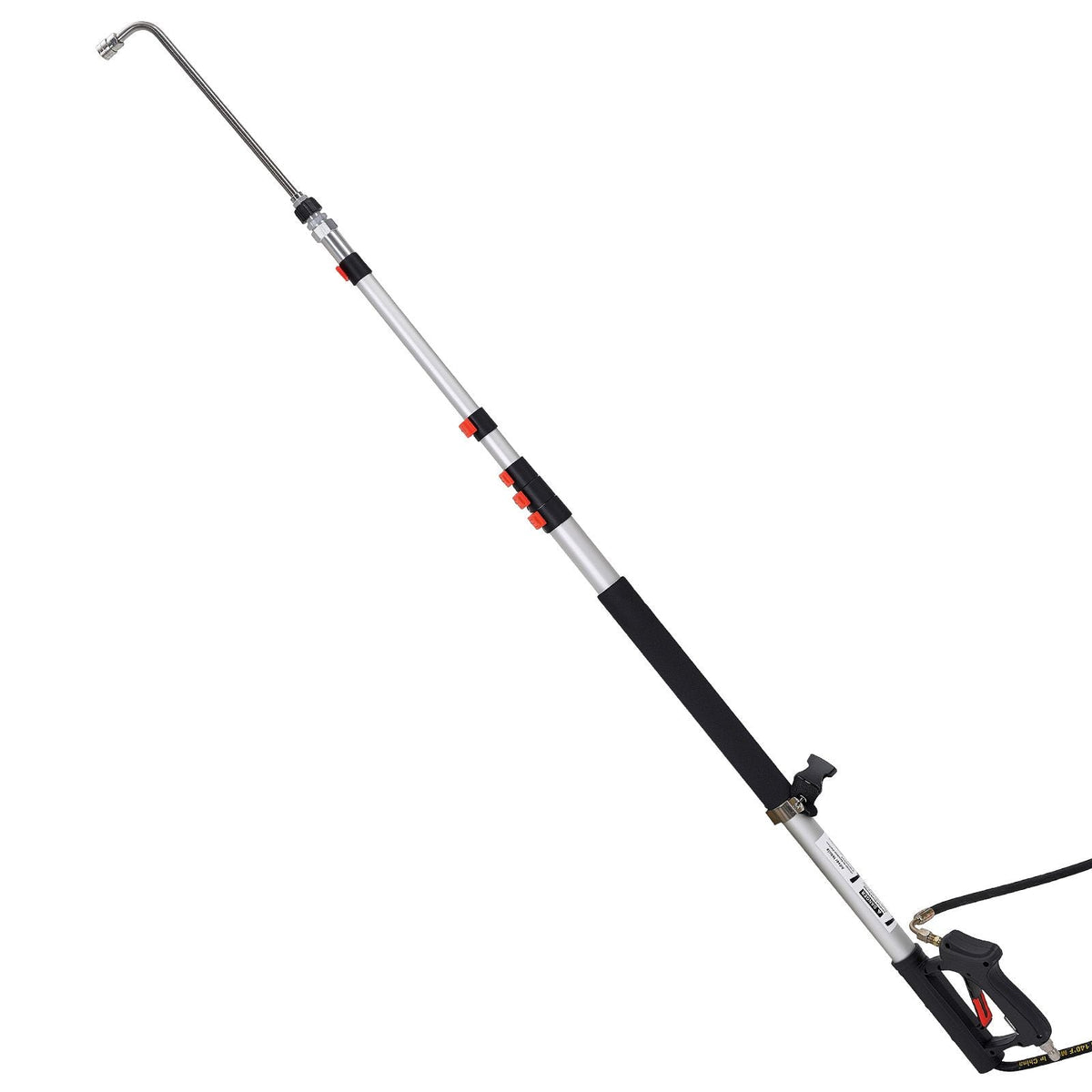 25 FT Pressure Washer Telescoping Wand, with Power Washer Extension Wands & High Pressure Hose, Brush Head, 7 Nozzles, Hose Adapter, Upgrade Support Belt, Storage Bag, 4000 PSI for High Cleaning