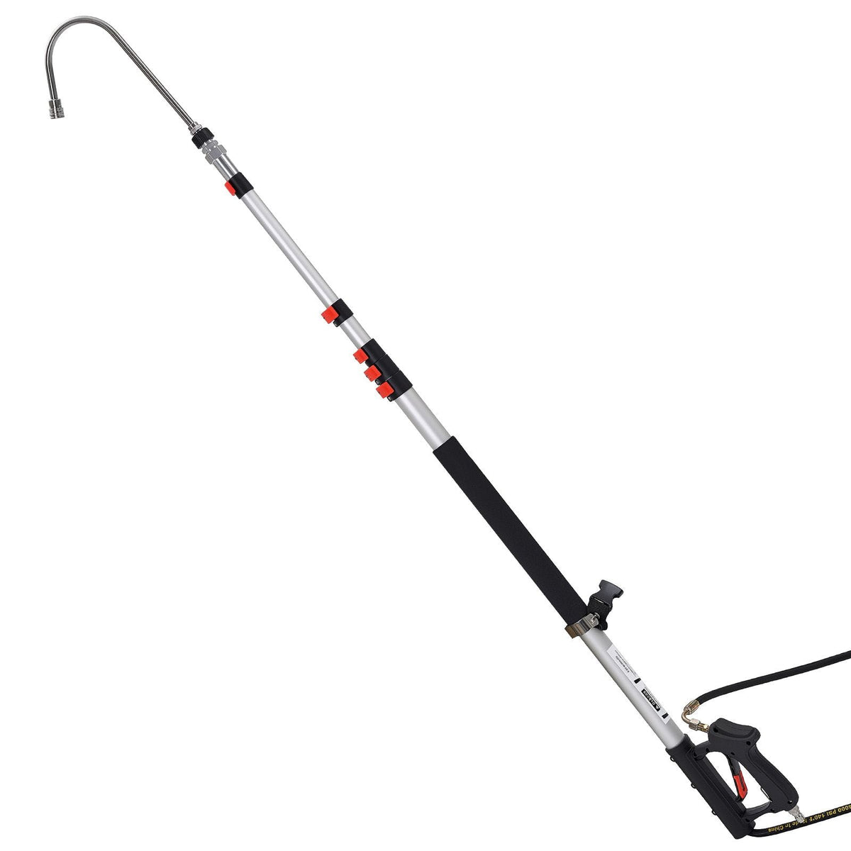 25 FT Pressure Washer Telescoping Wand, with Power Washer Extension Wands & High Pressure Hose, Brush Head, 7 Nozzles, Hose Adapter, Upgrade Support Belt, Storage Bag, 4000 PSI for High Cleaning
