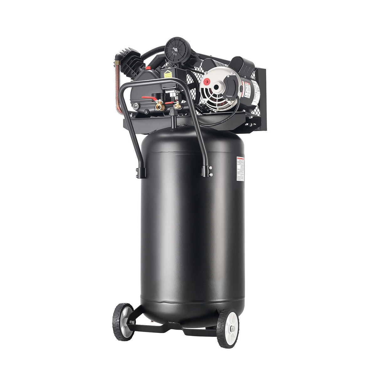 25-Gallon Air Compressor, 2HP 5.5 SCFM at 90PSI, Max 200PSI Pressure Oil-Lubricated Air Compressor Tank, Portable on Wheels for Auto Repair, Spray Painting, Woodwork Nailing, 120V