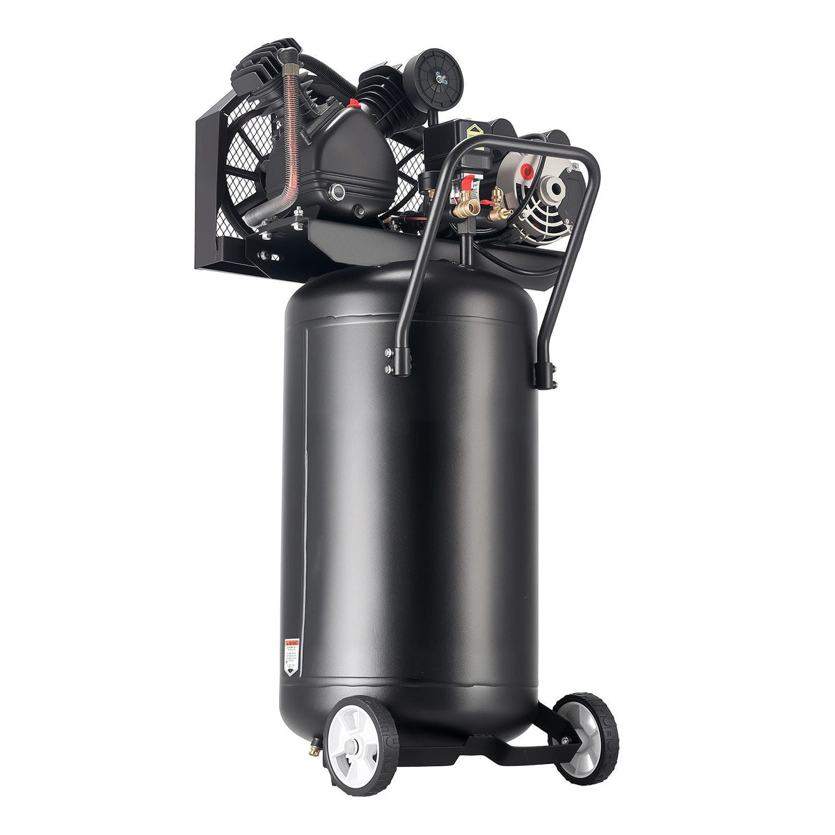 25-Gallon Air Compressor, 2HP 5.5 SCFM at 90PSI, Max 200PSI Pressure Oil-Lubricated Air Compressor Tank, Portable on Wheels for Auto Repair, Spray Painting, Woodwork Nailing, 120V