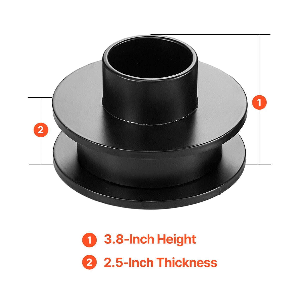 2.5 Inch Front Leveling Lift Kit for 2011-2023 Ford F250 F350 F450 Super Duty 4WD Models, Chassis Level Kit with Track Bar Relocation Bracket, Coil Spring Spacers, Isolators, Shock Extenders