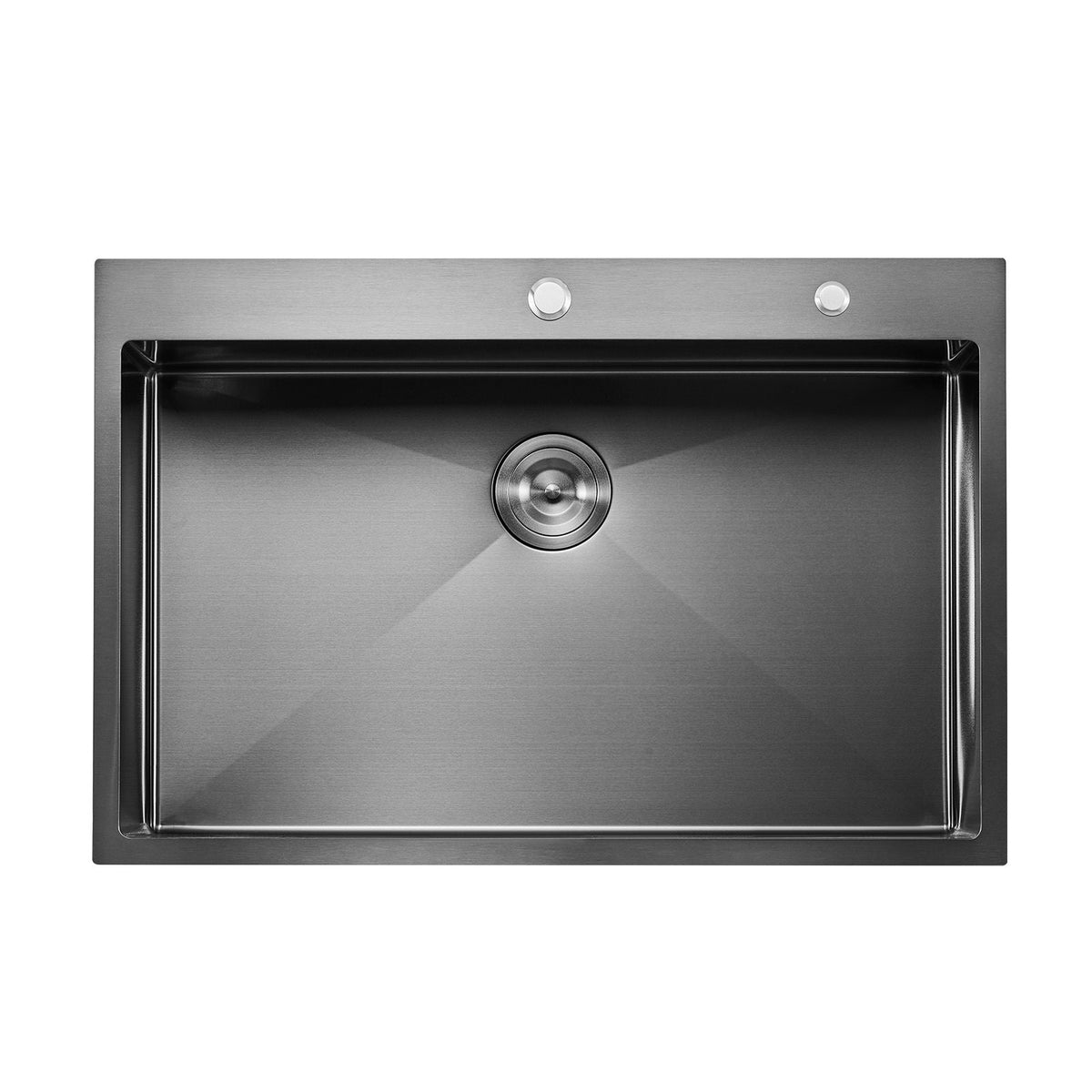 25 inch Kitchen Sink Workstation, 304 Stainless Steel Top Mount Sinks, Drop-In Single Bowl Farmhouse Basin with Accessories, Household Dishwasher Sinks for RV, Prep Kitchen, and Bar (Black)