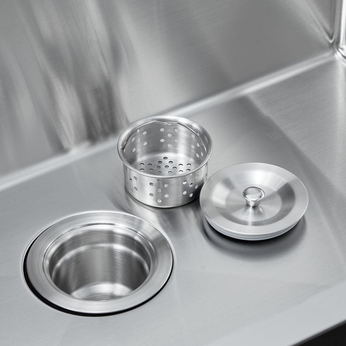 25 inch Kitchen Sink Workstation, 304 Stainless Steel Top Mount Sinks, Drop-In Single Bowl Farmhouse Basin with Accessories, Household Dishwasher Sinks for RV, Prep Kitchen, Laundry Room, Bar