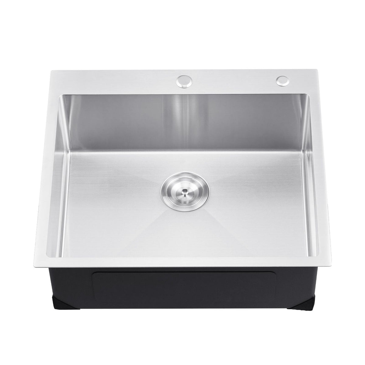 25 inch Kitchen Sink Workstation, 304 Stainless Steel Top Mount Sinks, Drop-In Single Bowl Farmhouse Basin with Accessories, Household Dishwasher Sinks for RV, Prep Kitchen, Laundry Room, Bar