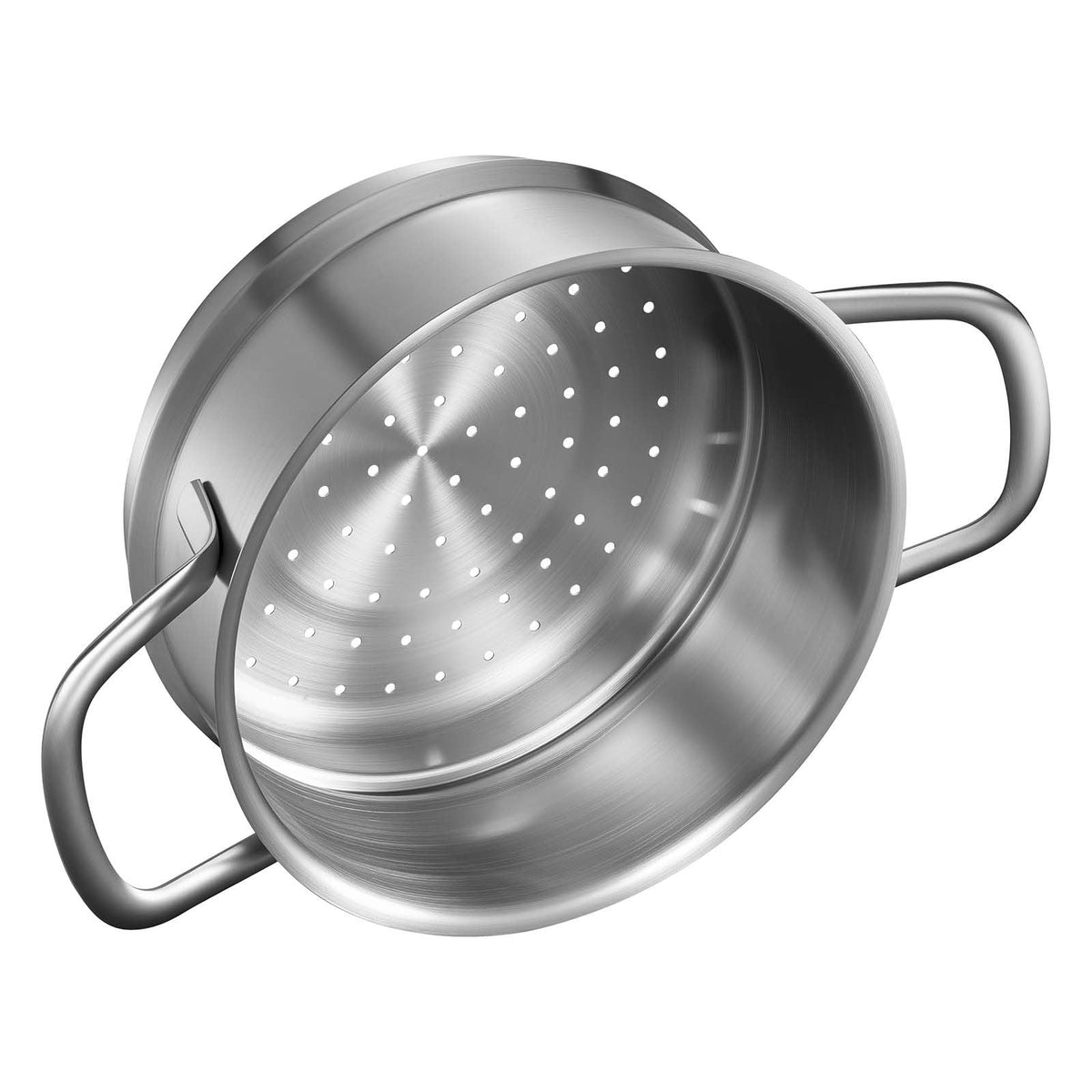 2.5 QT Saucepan with Steamer, Stainless Steel Saucepan with Glass Lid, Multipurpose Nonstick Stainless Steel Sauce Pot with Ergonomic Handle, Friendly for Oven, Dishwasher, Induction Cooker