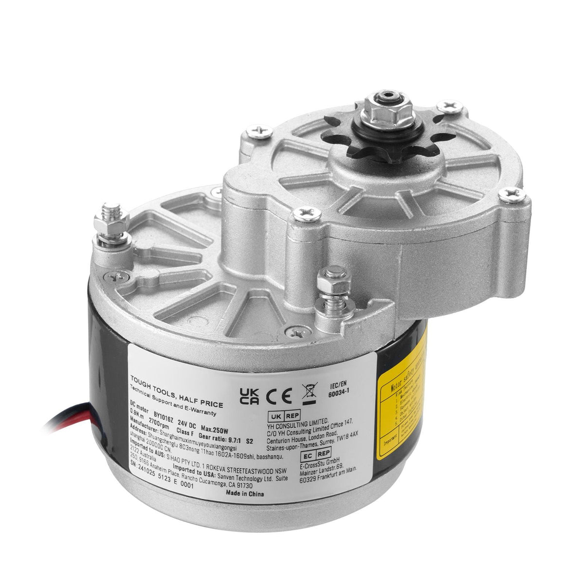 250W Electric Powerful DC Motor Kit - 24V 2700rpm Brushed Motor with Upgraded Speed Controller, Throttle Grip Kit for Go Karts E-Bike Motorcycle Scooter