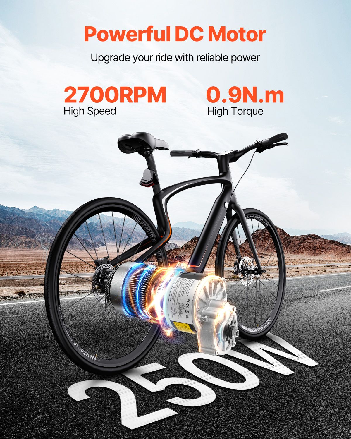 250W Electric Powerful DC Motor Kit - 24V 2700rpm Brushed Motor with Upgraded Speed Controller, Throttle Grip Kit for Go Karts E-Bike Motorcycle Scooter
