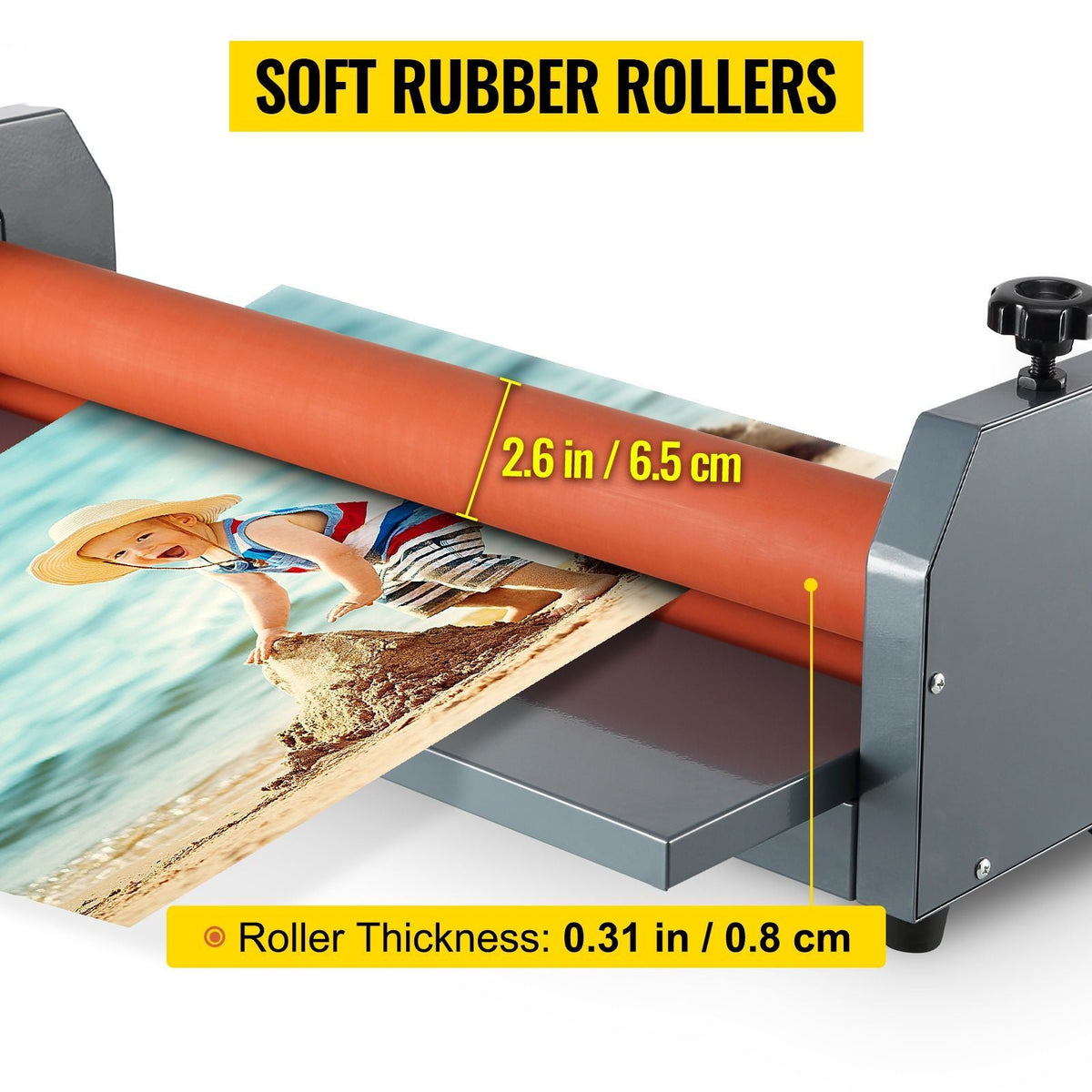 25.5in 648mm Manual Cold Roll Laminator Vinyl Photo Laminating Machine