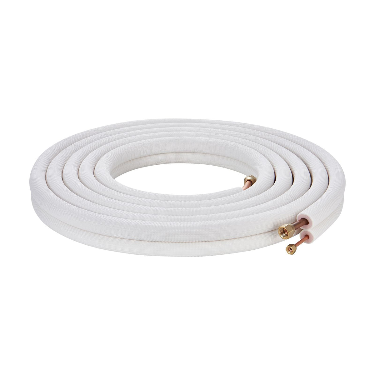 25FT Mini Split Line Set, 1/4" & 1/2" O.D Copper Pipes Tubing and Triple-Layer Insulation, for Air Conditioning or Heating Pump Equipment & HVAC with Rich Accessories (27ft Connection Cable)