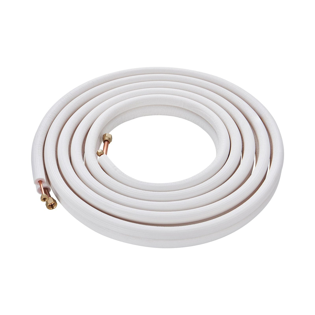 25FT Mini Split Line Set, 1/4" & 1/2" O.D Copper Pipes Tubing and Triple-Layer Insulation, for Air Conditioning or Heating Pump Equipment & HVAC with Rich Accessories (27ft Connection Cable)