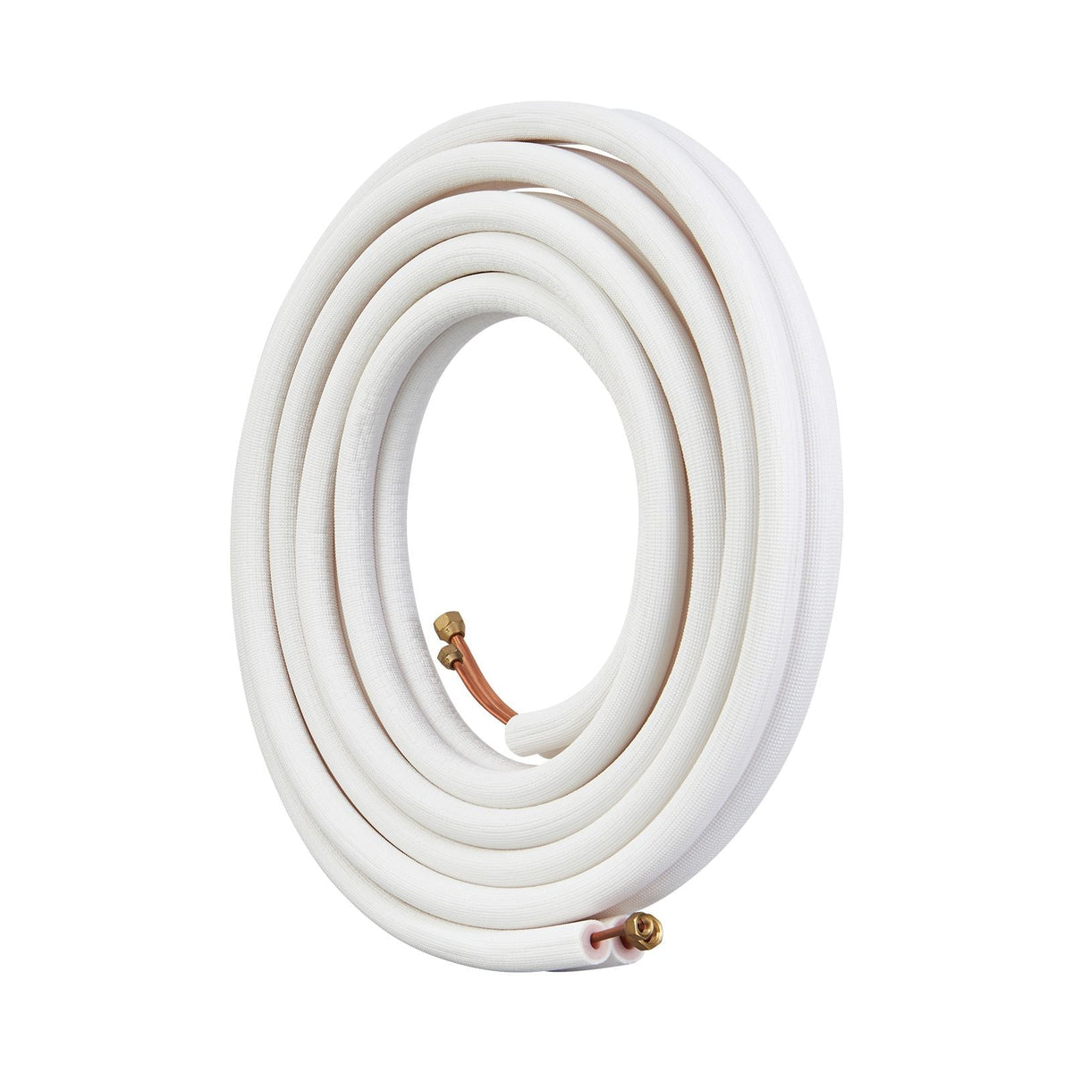 25FT Mini Split Line Set, 1/4" & 3/8" O.D Copper Pipes Tubing and Triple-Layer Insulation, for Air Conditioning or Heating Pump Equipment & HVAC with Rich Accessories (27ft Connection Cable)