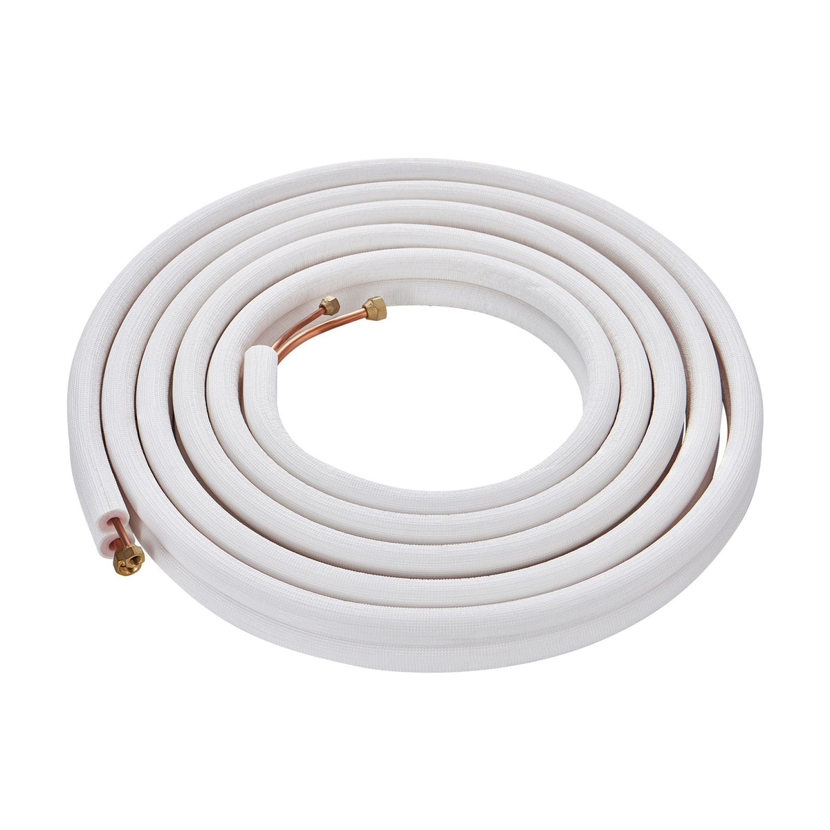 25FT Mini Split Line Set, 1/4" & 3/8" O.D Copper Pipes Tubing and Triple-Layer Insulation, for Air Conditioning or Heating Pump Equipment & HVAC with Rich Accessories (27ft Connection Cable)