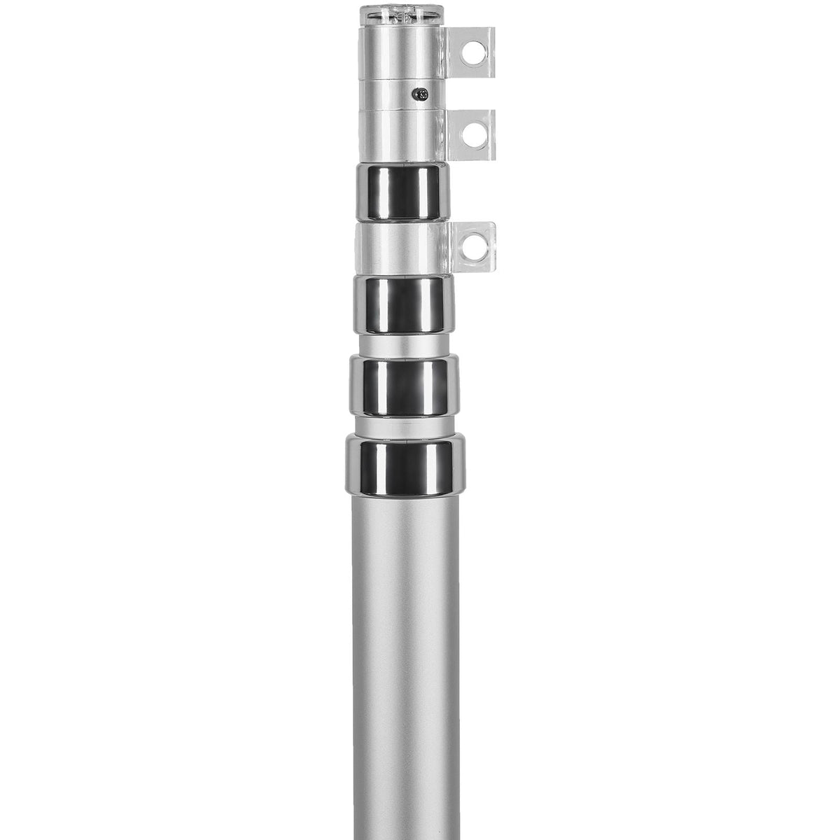 25FT Telescoping Flag pole Kit, Heavy Duty Aluminum Alloy in Ground Flag Poles for Outside, 3 Display Modes Flagpole with 3x5 American Flag, Professional Accessories, Silver
