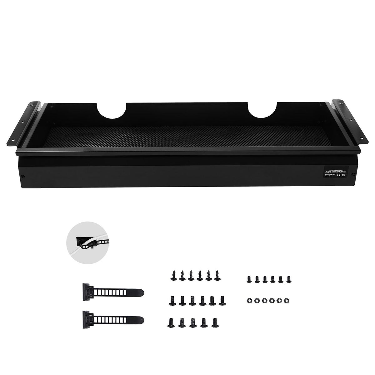26" Wide Under Desk Drawer Slide Out, Under Desk Mounted Pull-out Drawer Attachment, Hidden Desktop Storage Organizer, Under Table Pencil Drawer for office Home Sit Stand Workstation, 29x9x4 in