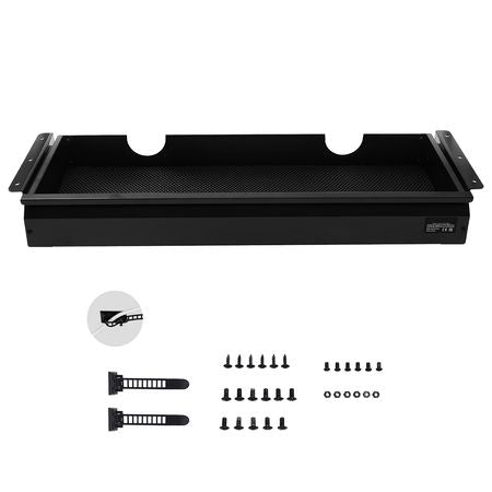 26" Wide Under Desk Drawer Slide Out, Under Desk Mounted Pull-out Drawer Attachment, Hidden Desktop Storage Organizer, Under Table Pencil Drawer for office Home Sit Stand Workstation, 29x9x4 in