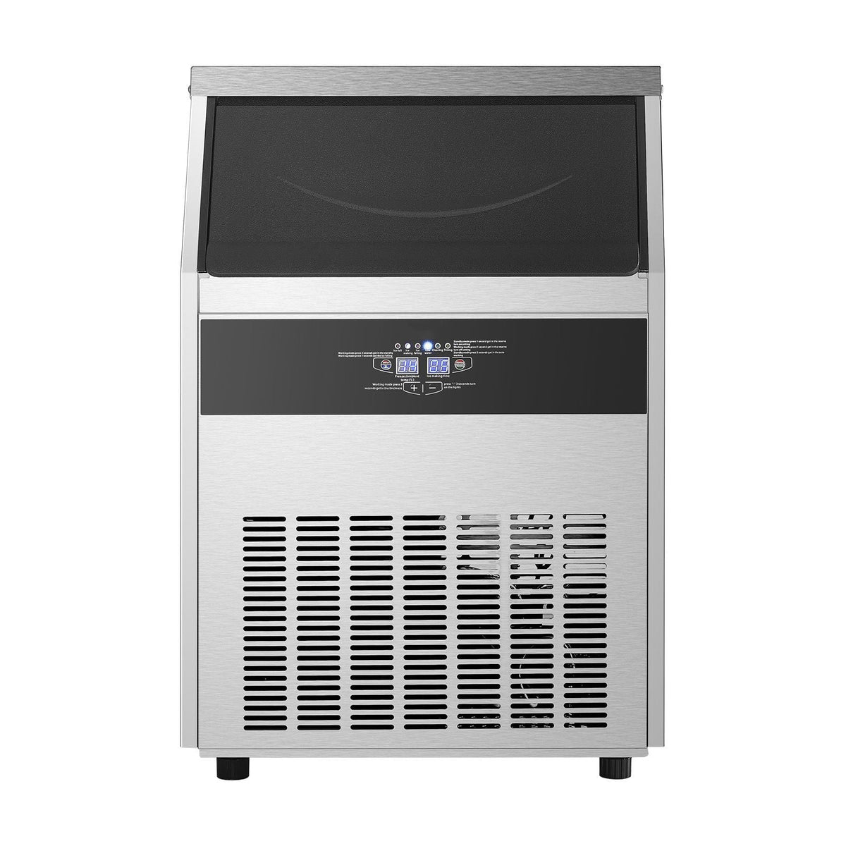 265lbs/24H Commercial Ice Maker, 108 Ice Cubes in 15 Minutes, Freestanding Ice Maker Machine with 66lbs Large Storage Capacity for Bar Office Restaurant, with LED Digital Display & Self-Cleaning