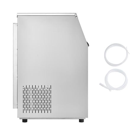265lbs/24H Commercial Ice Maker, 108 Ice Cubes in 15 Minutes, Freestanding Ice Maker Machine with 66lbs Large Storage Capacity for Bar Office Restaurant, with LED Digital Display & Self-Cleaning
