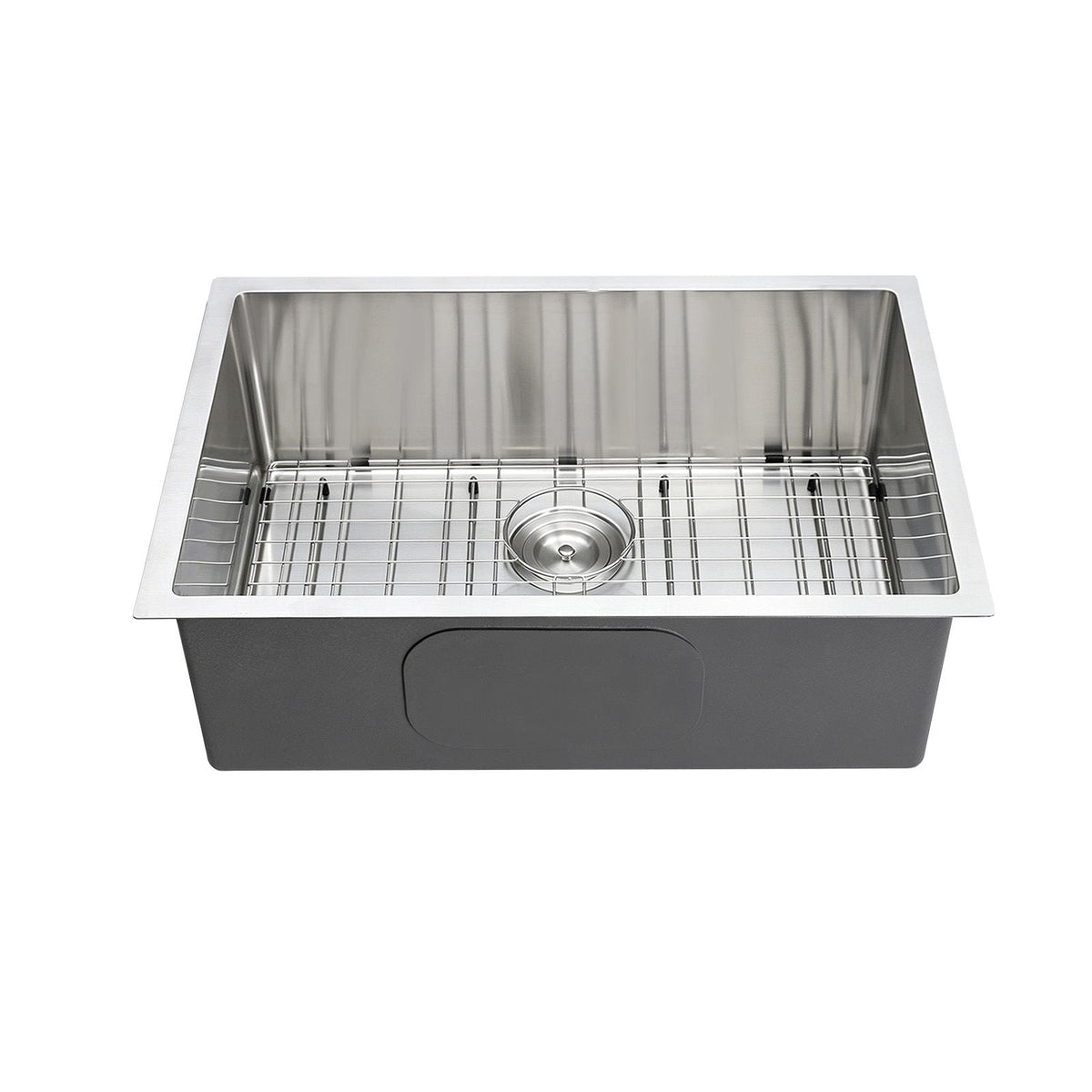 27-inch Kitchen Undermount Single Bowl Sinks, Stainless Steel Drop-In Farmhouse Basin with Accessories, Household Dishwasher Sinks for RV, Prep Kitchen, Laundry Room, Bar