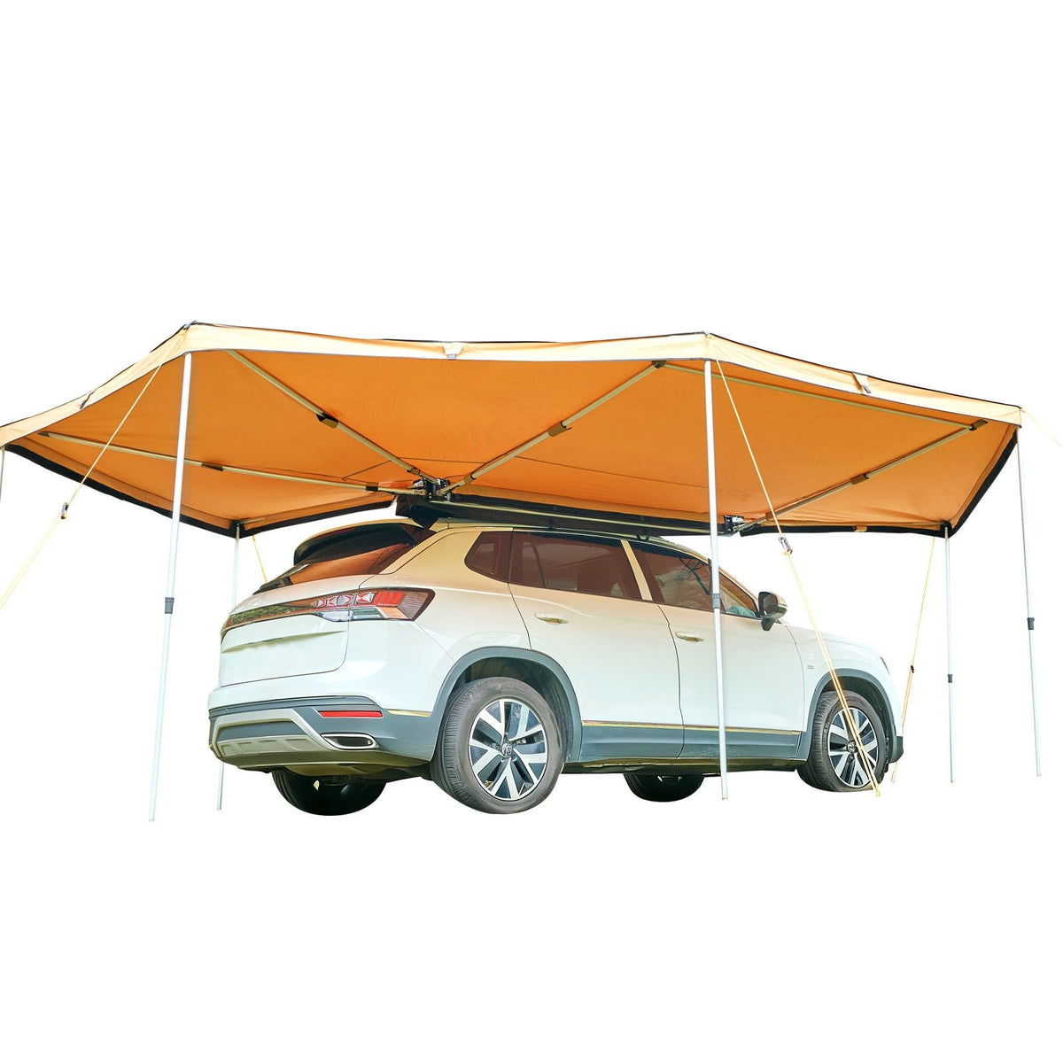 270 Degree Awning, 133 sq.ft Driver Side Vehicle Awning, Waterproof UV50+ Car Side Awnings with Carry Bag, All-Weather Free-Standing Overland Awnings Car Shelter for SUV Van Truck Camping