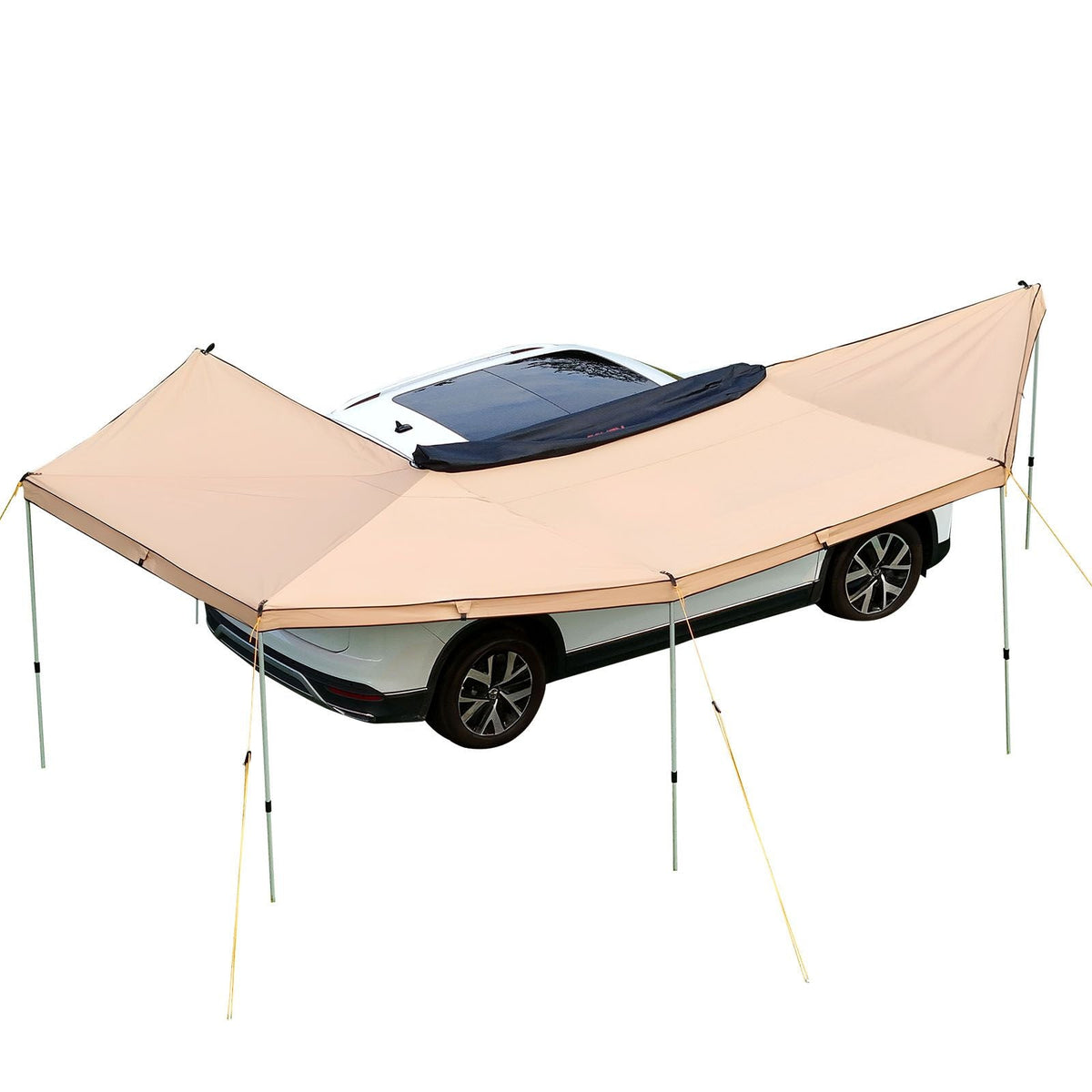 270 Degree Awning, 133 sq.ft Driver Side Vehicle Awning, Waterproof UV50+ Car Side Awnings with Carry Bag, All-Weather Free-Standing Overland Awnings Car Shelter for SUV Van Truck Camping