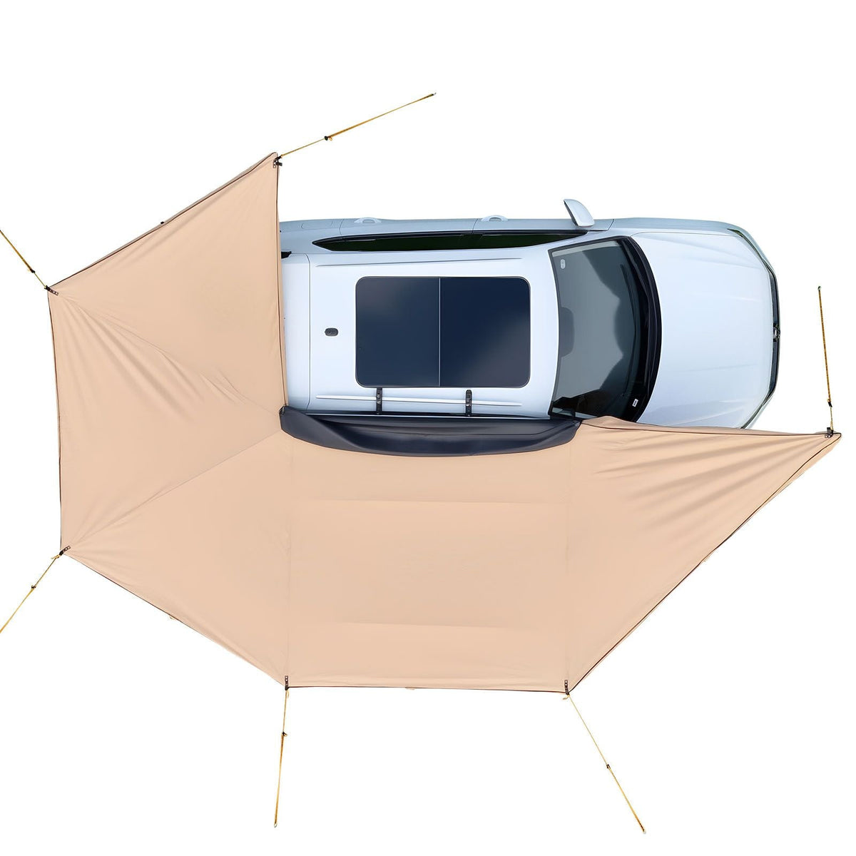 270 Degree Awning, 133 sq.ft Driver Side Vehicle Awning, Waterproof UV50+ Car Side Awnings with Carry Bag, All-Weather Free-Standing Overland Awnings Car Shelter for SUV Van Truck Camping