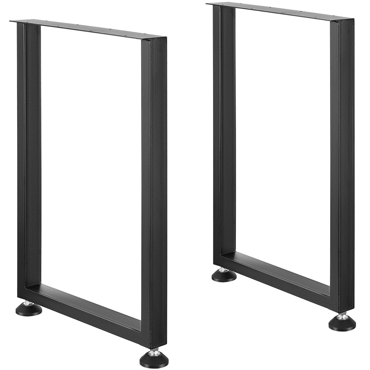 28 Inch Adjustable Furniture Legs, Square Reinforced Steel Office Table legs Set of 2 for DIY, Max Load 1000 lbs Heavy Duty Desk Legs, Quick Instalation & Rich Accessories Legs Black
