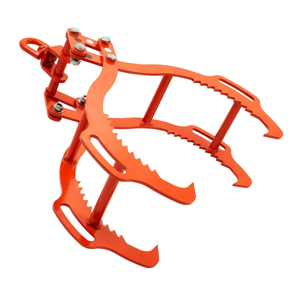 28in Log Lifting Tongs, 4-Claw Log Tongs, Heavy Duty Steel Log Grapple, 2650LBS Lifting Capacity, Swivel Log Graper Timber, Eagle Claw Design, Log Skidding Tongs for Trucks, Tractors, Forklifts