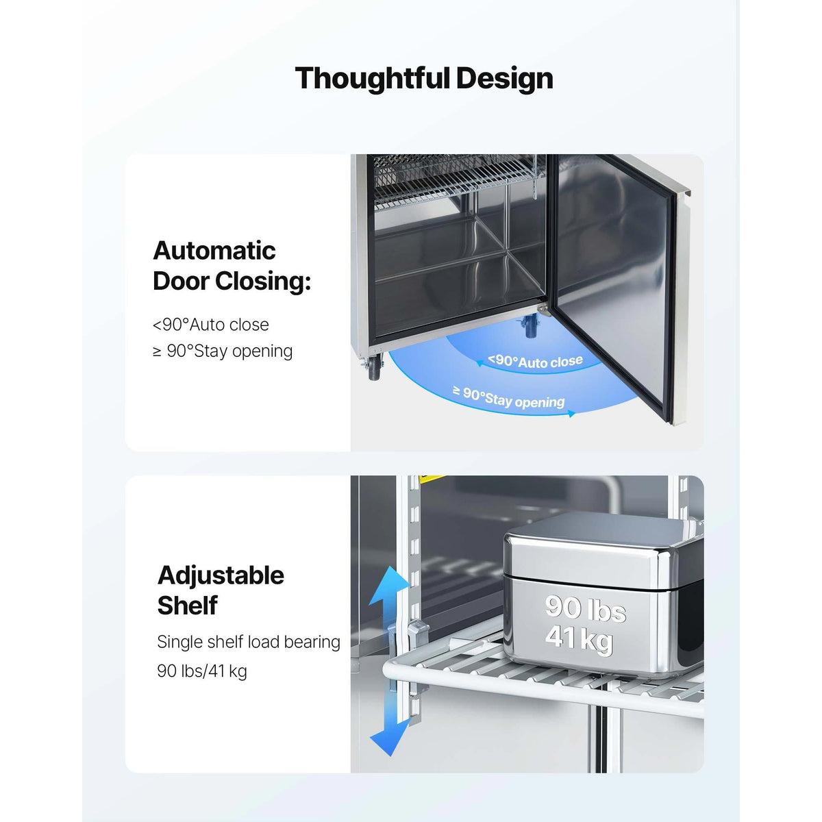 28"W Commercial Refrigerator, 7.1 Cu. Ft Sandwich Prep Refrigerated Table, Mega Top Food Prep Fridge with 8 Pans and Cutting Board, Stainless Steel Salad Prep Cooler for Restaurant, Food Truck
