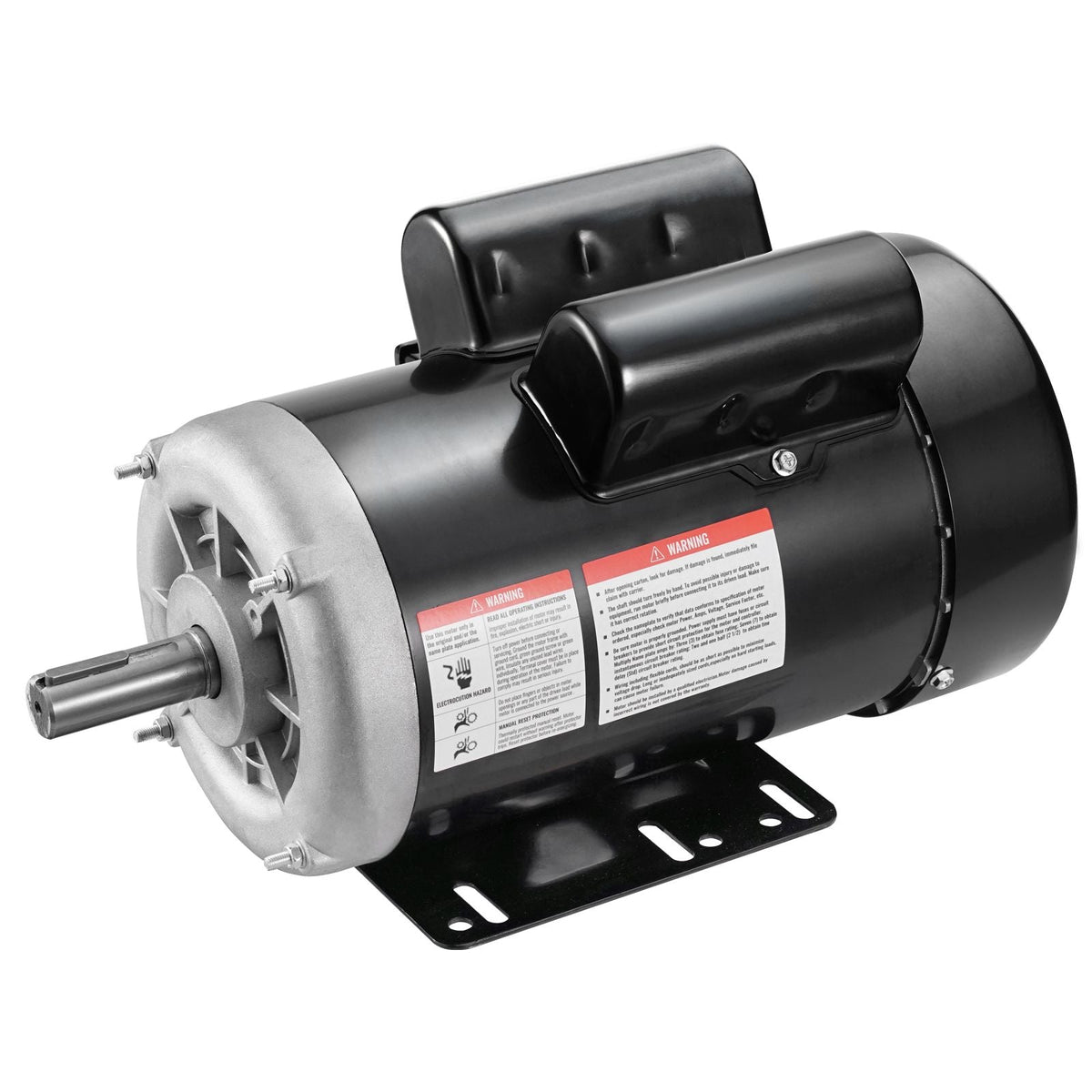 2HP Electric Motor 1725 rpm, AC 115V/230V, 143/5T Frame, Air Compressor Motor Single Phase, 7/8" Keyed Shaft, CW/CCW Rotation for Agricultural Machinery and General Equipment